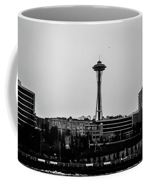 Seattle Coffee Mug featuring the photograph This Is Seattle Black and White by D Justin Johns