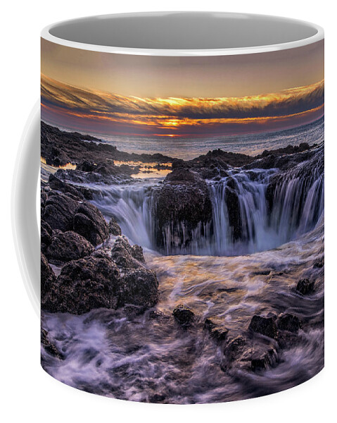 Oregon Coast Coffee Mug featuring the photograph Thor Sunset by Chuck Rasco Photography