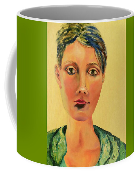 Big Eyes Coffee Mug featuring the painting Those Eyes by Kim Shuckhart Gunns