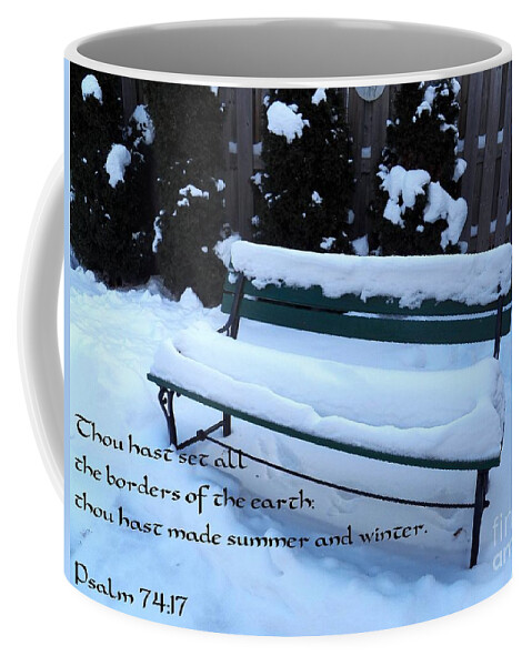 Scripture Coffee Mug featuring the photograph Thou Hast Set All the Borders of the Earth by Corinne Elizabeth Cowherd