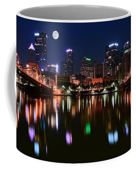 Pittsburgh Coffee Mug featuring the photograph Three A M by Frozen in Time Fine Art Photography