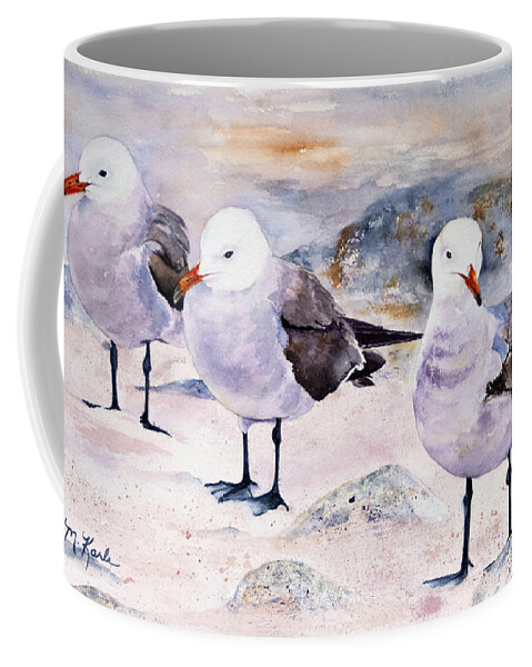 Birds Coffee Mug featuring the painting Three Carmelites by Marsha Karle