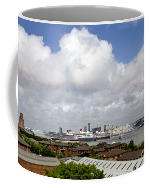 Cunard Coffee Mug featuring the photograph Three Queens by Spikey Mouse Photography