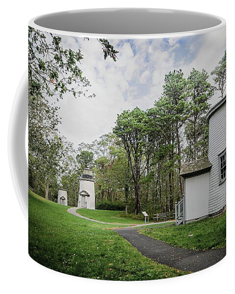 Lighthouses On The Coast Coffee Mug featuring the photograph Three Sisters Lighthouses by Patrice Zinck