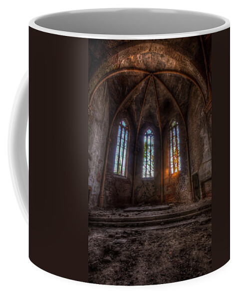 Urbex Coffee Mug featuring the digital art Three tall arches by Nathan Wright