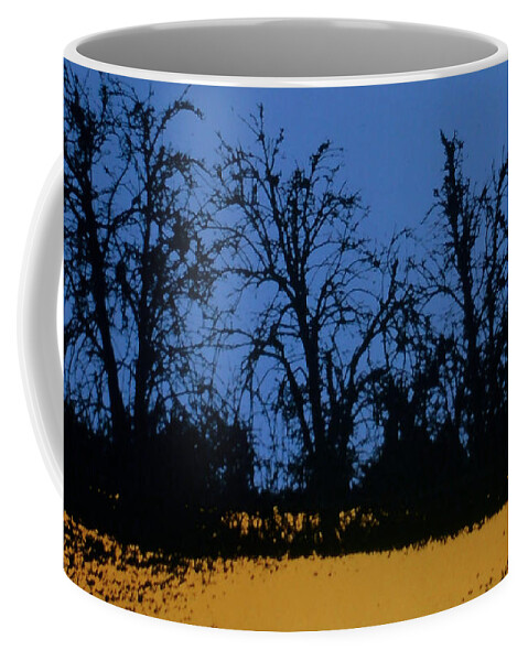 Blue Skies Coffee Mug featuring the photograph Three Trees by James Rentz