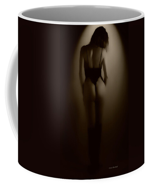 Woman Coffee Mug featuring the photograph Through The Keyhole by Donna Blackhall