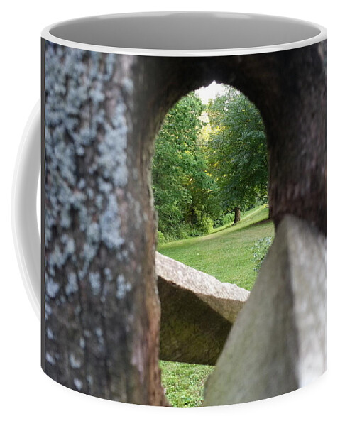 Fence Coffee Mug featuring the photograph Through the Post by Robert Knight