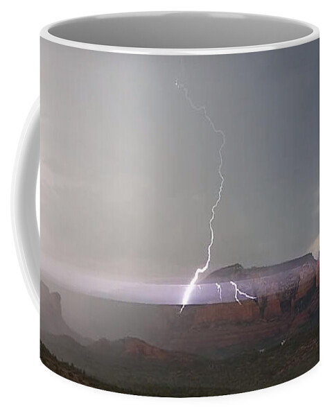 Thunder Coffee Mug featuring the photograph Thunder by Ayanon Sedona