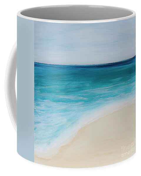 Ocean Coffee Mug featuring the painting tide Coming In by Shelley Myers