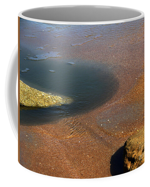 Tide Pool Art Coffee Mug featuring the photograph Tide pool with coquina rock by Julianne Felton