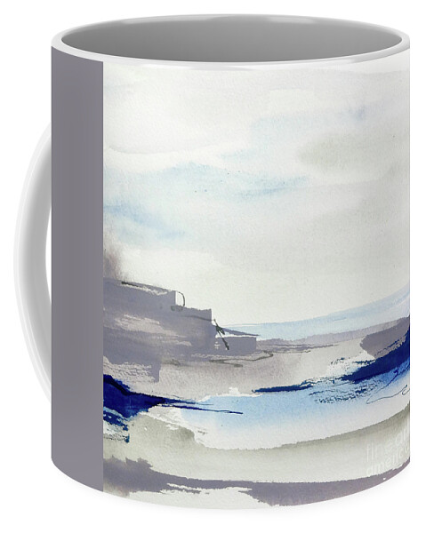 Original Watercolors Coffee Mug featuring the painting Tide Pools II by Chris Paschke