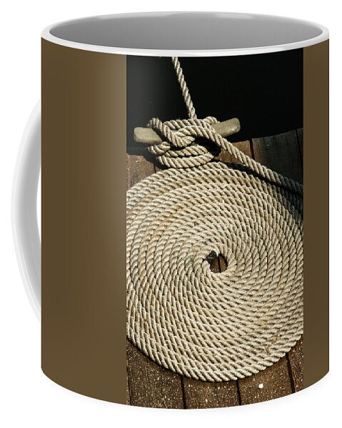 Nautical Coffee Mug featuring the photograph Tied off by Jason Hughes
