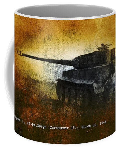 Tiger Tank Coffee Mug featuring the digital art Tiger Tank by John Wills