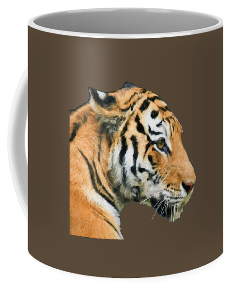 Tiger Coffee Mug featuring the digital art Tiger Tiger by Roy Pedersen