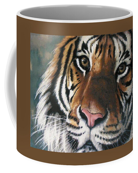 Tiger Coffee Mug featuring the pastel Tigger by Barbara Keith