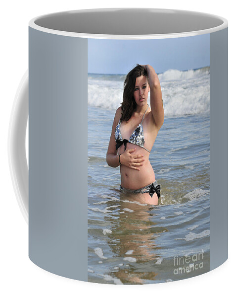Girl Coffee Mug featuring the photograph Time for a Swim by Robert WK Clark