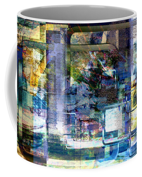 Abstract Coffee Mug featuring the digital art Time framing by Art Di