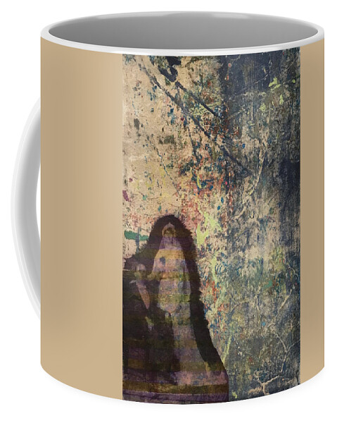 Clay Monoprint Coffee Mug featuring the mixed media Timeless Moment by Susan Richards