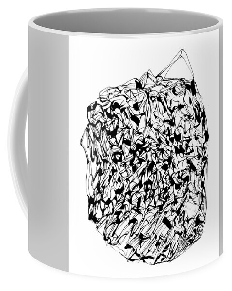 Drawing Coffee Mug featuring the drawing Timescape 1 by Daniel Schubarth