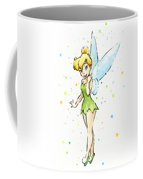 Tinker Coffee Mug featuring the painting Tinker Bell by Olga Shvartsur