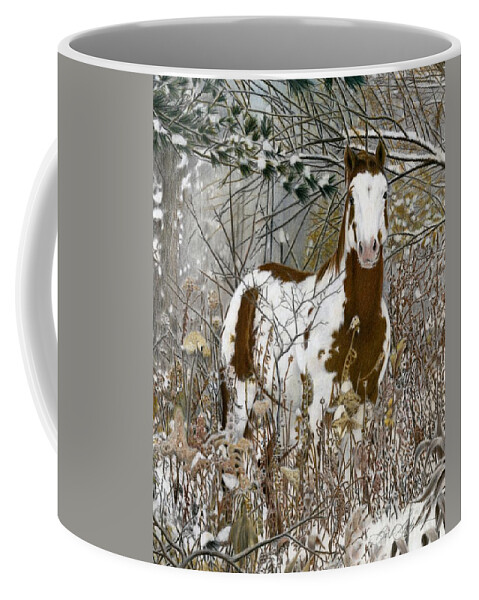 Horse Coffee Mug featuring the painting Tinman, pastel by Barby Schacher