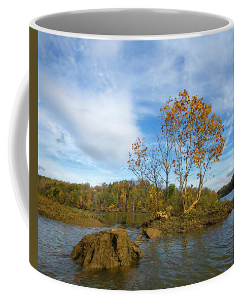 Fall Coffee Mug featuring the photograph Tiny Island Fall by Alan Raasch