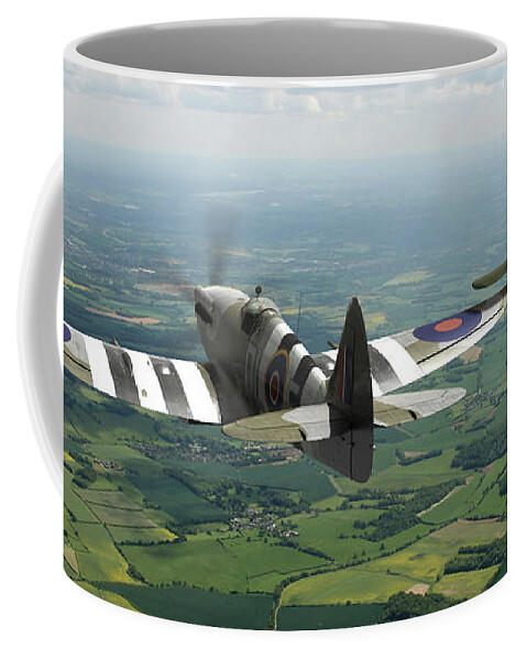 Raf Coffee Mug featuring the digital art Tipping Point - Cropped by Mark Donoghue