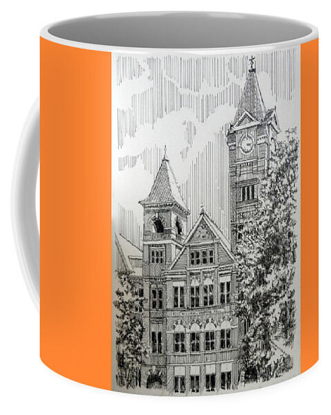 Auburn University Coffee Mug featuring the drawing Tisdale by Martha Tisdale