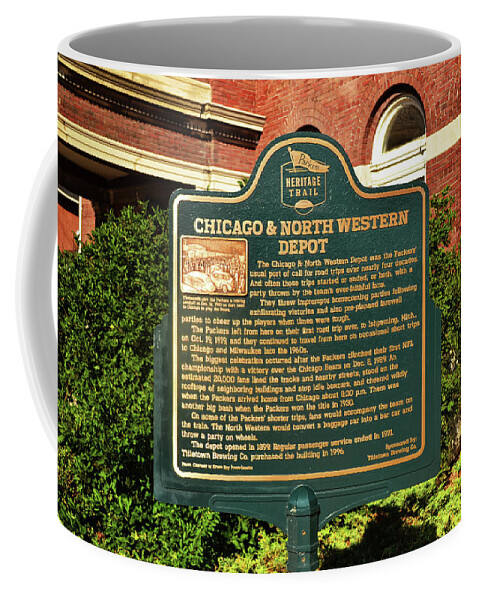 Historic Marker Coffee Mug featuring the photograph Titletown History 001 by George Bostian