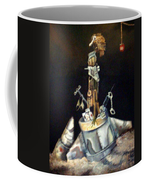 Surrealism Painting Coffee Mug featuring the painting To be World by Carlos Rodriguez