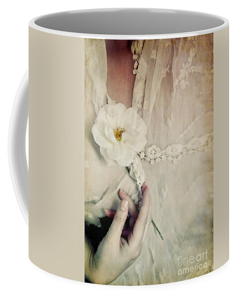Interior Coffee Mug featuring the photograph To hold a rose so sweet by Lyn Randle