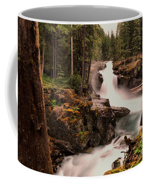 Waterfalls Coffee Mug featuring the photograph To sit and watch a waterfall by Jeff Swan
