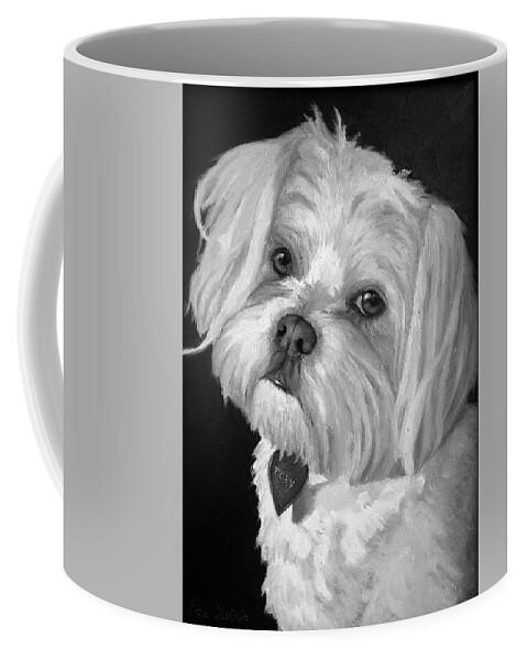 Dogs Coffee Mug featuring the painting Toby by Portraits By NC