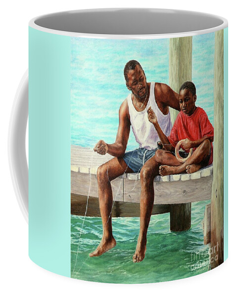 Roshanne Coffee Mug featuring the painting Together Time by Roshanne Minnis-Eyma