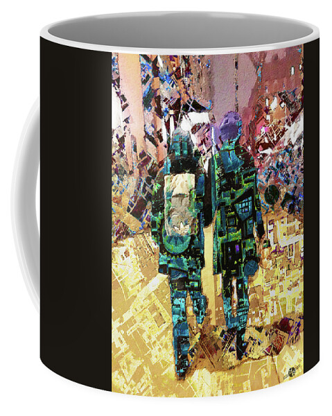 Walk Coffee Mug featuring the painting Together by Tony Rubino