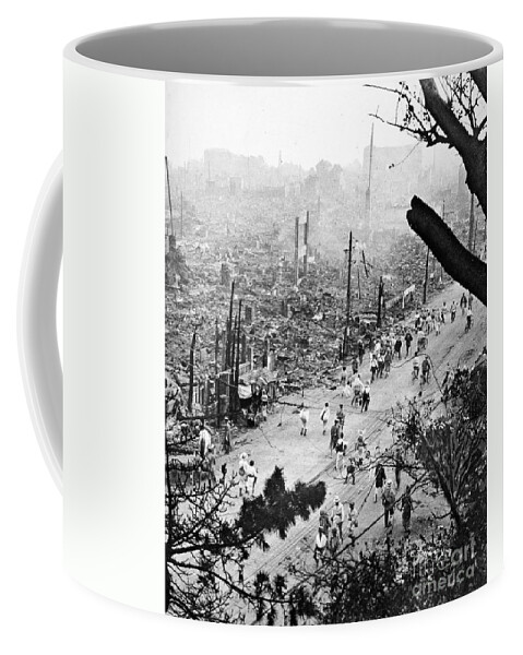 1923 Coffee Mug featuring the photograph Tokyo Earthquake, 1923 by Granger