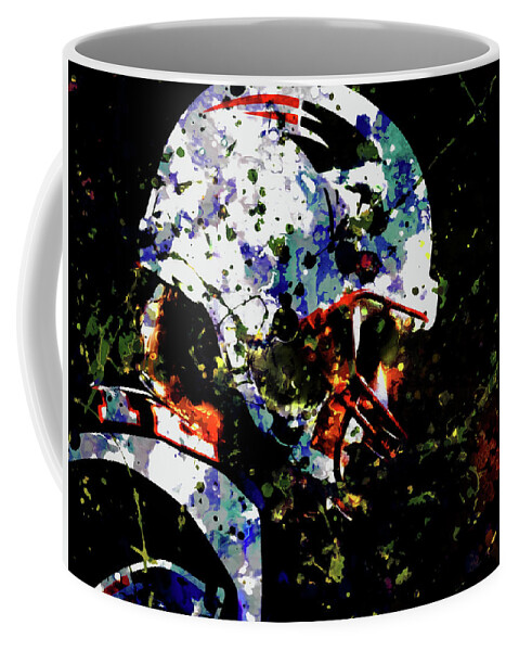 Tom Brady Coffee Mug featuring the mixed media Tom Brady 80c by Brian Reaves