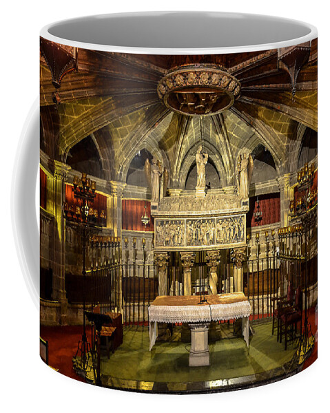 Photography Coffee Mug featuring the photograph Tomb of Saint Eulalia in the crypt of Barcelona Cathedral by RicardMN Photography