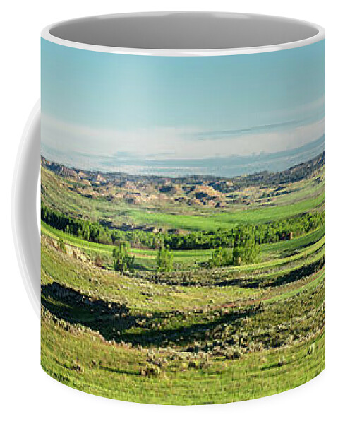 Tongue River Coffee Mug featuring the photograph Tongue River Valley by Todd Klassy