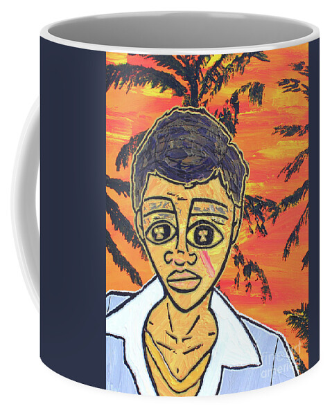 Painting - Acrylic Coffee Mug featuring the painting Tony by Odalo Wasikhongo