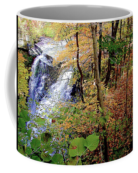 Nature Coffee Mug featuring the photograph Top of the Falls by Linda Carruth