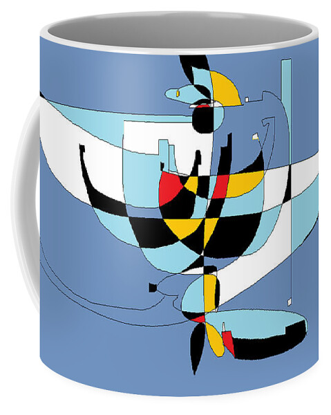 Abstract Digital Art Coffee Mug featuring the digital art Totem Power by Nancy Kane Chapman