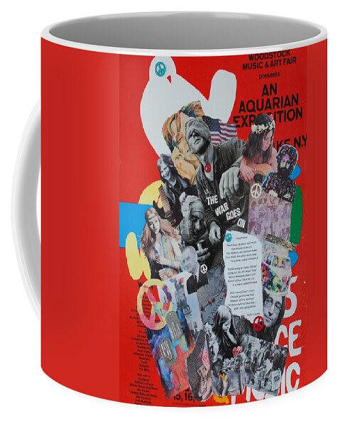 Woodstock Coffee Mug featuring the mixed media Touchstone by Helen Carson