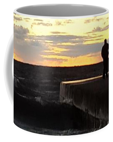 Dock Coffee Mug featuring the photograph Towards the Light by Dani McEvoy