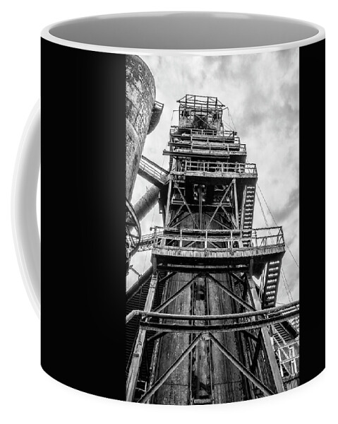 Tower Coffee Mug featuring the photograph Tower at Bethlehem Steel by Bill Cannon
