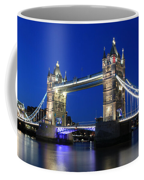 Tower Bridge Coffee Mug featuring the photograph Tower Bridge at night by Jasna Buncic