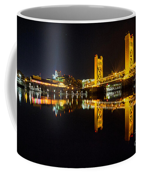 Tower Bridge Coffee Mug featuring the photograph Tower Bridge Sacramento by Anthony Michael Bonafede