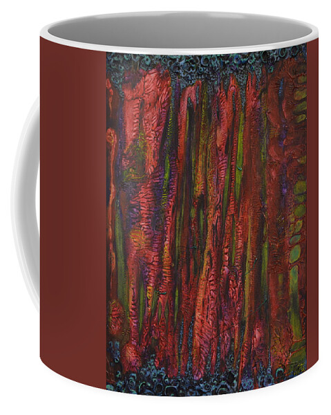 Cave Coffee Mug featuring the painting Tox-Macabre Muscae Volitantes by Rod B Rainey