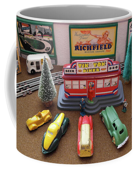 Toys Coffee Mug featuring the photograph Toytown - Tik Tok Diner by Michele Myers